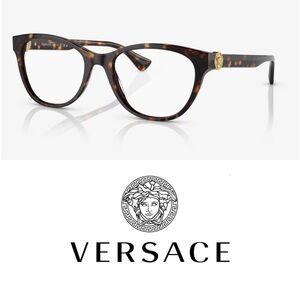 Versace VE3330 Havana Eyeglasses and Case